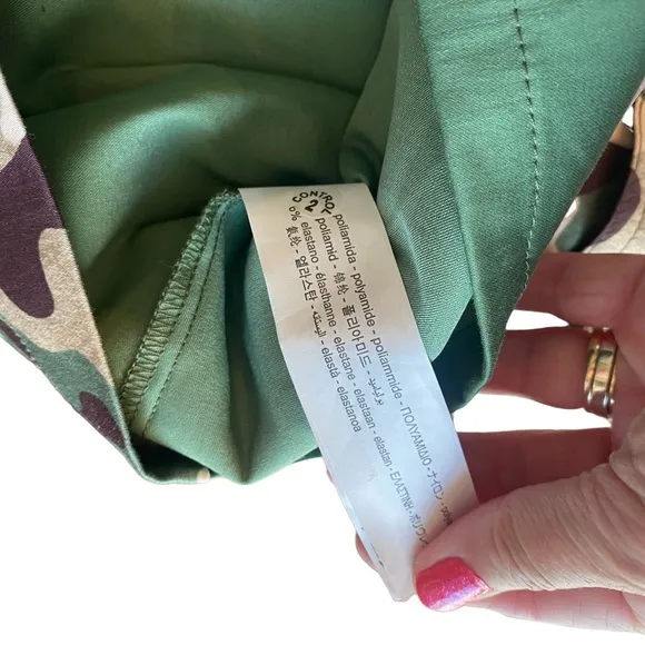 Zara Brown and Green Camouflage Skirt/Skort