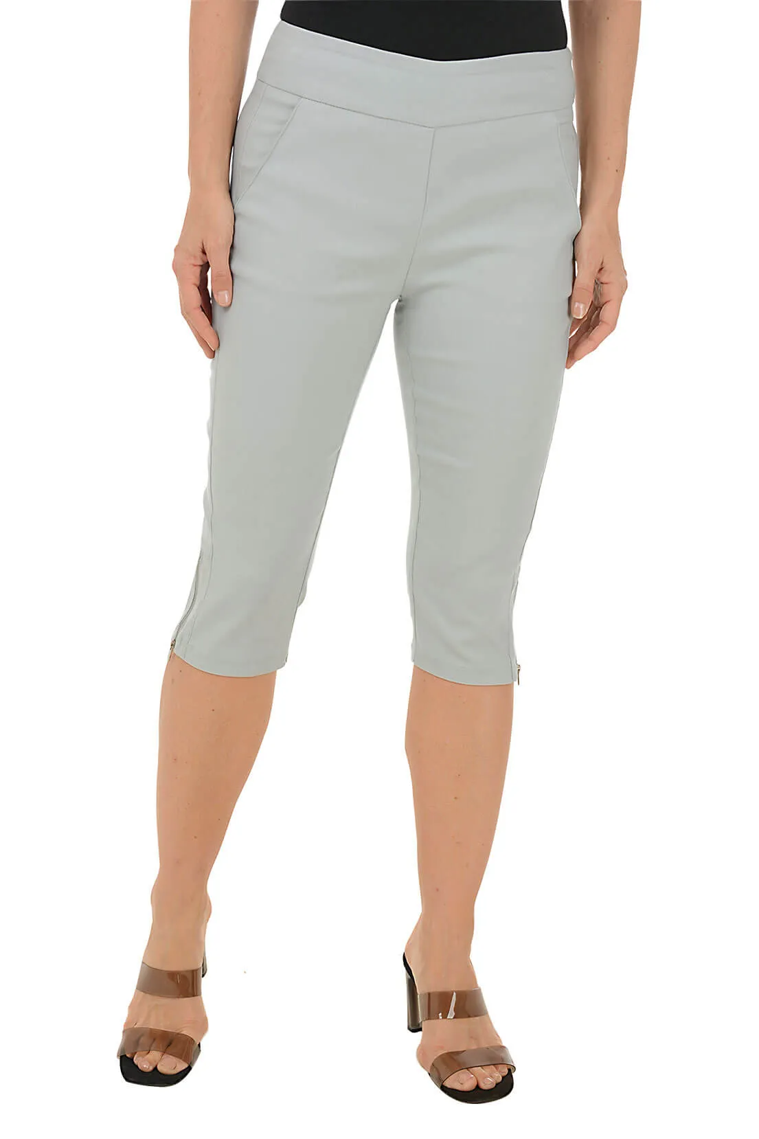 Zip Hem Pull-On Clamdigger Pant
