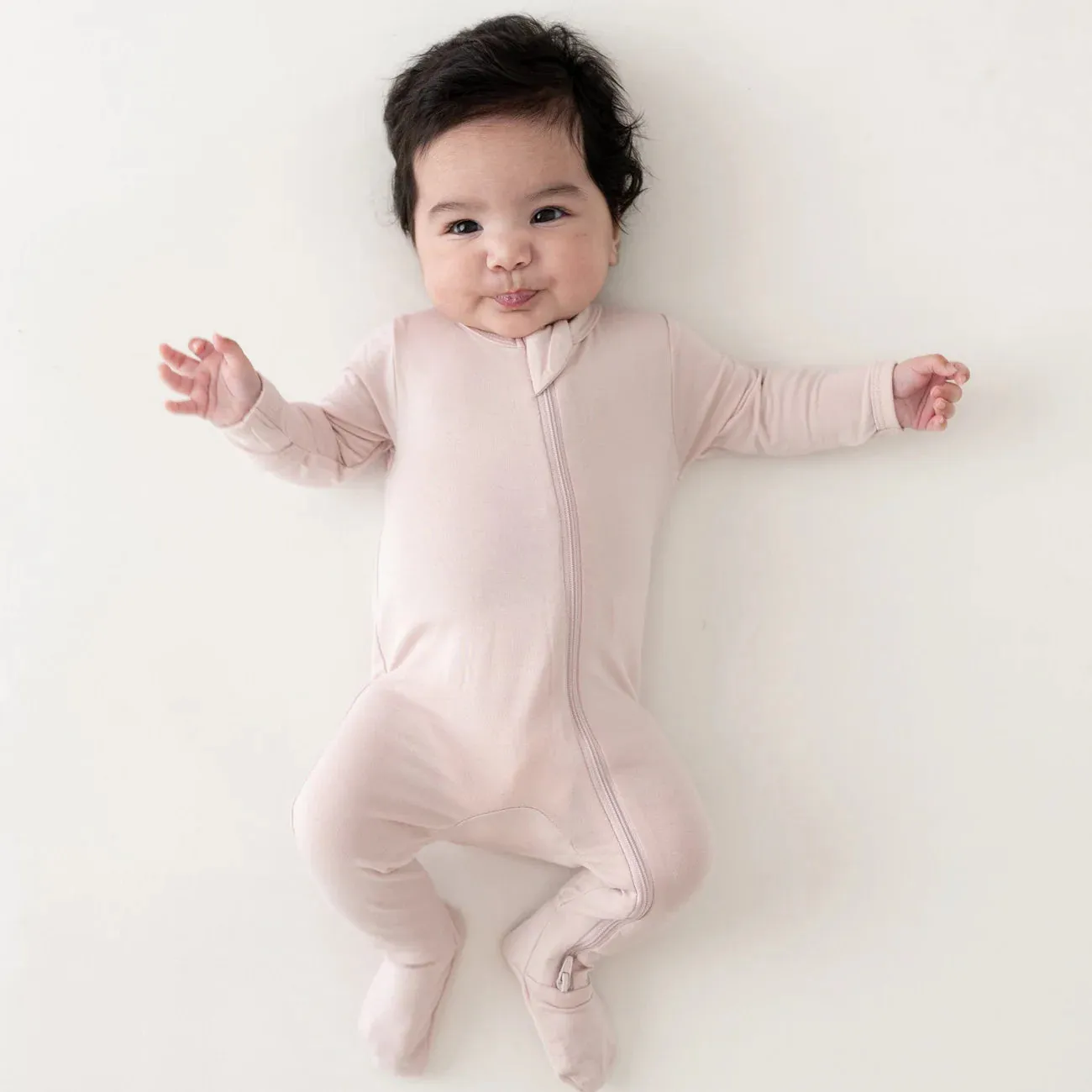 Zippered Footie | Blush
