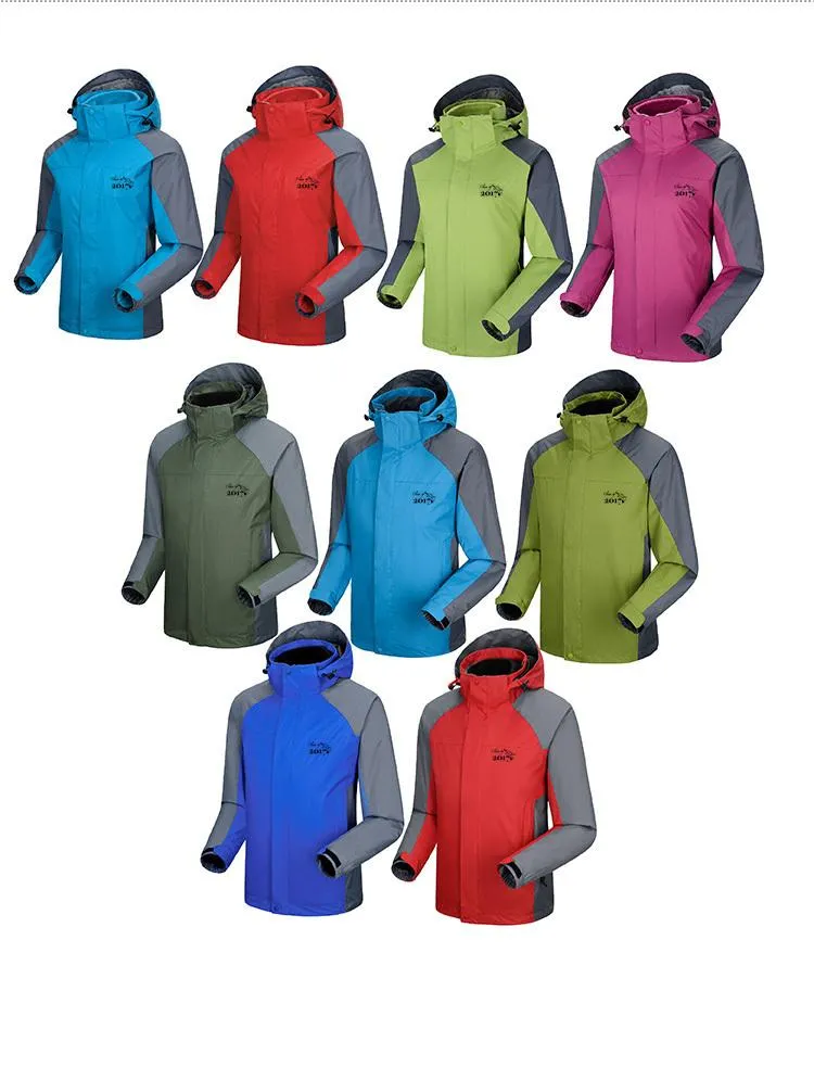 Zippered Long-Sleeved Waterproof Jacket For Men And Women